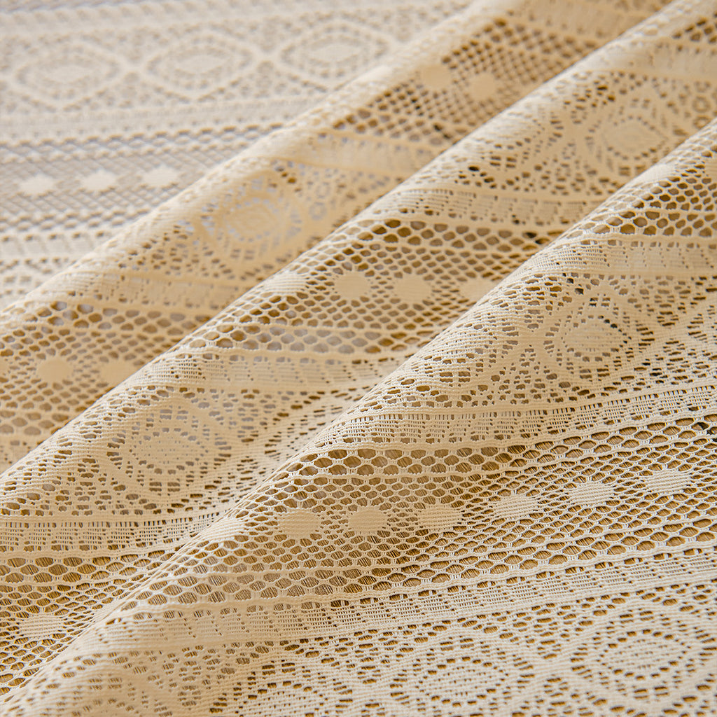Holzton-Lace-Mesh-Vorhang für Schlaf-/Wohnzimmer