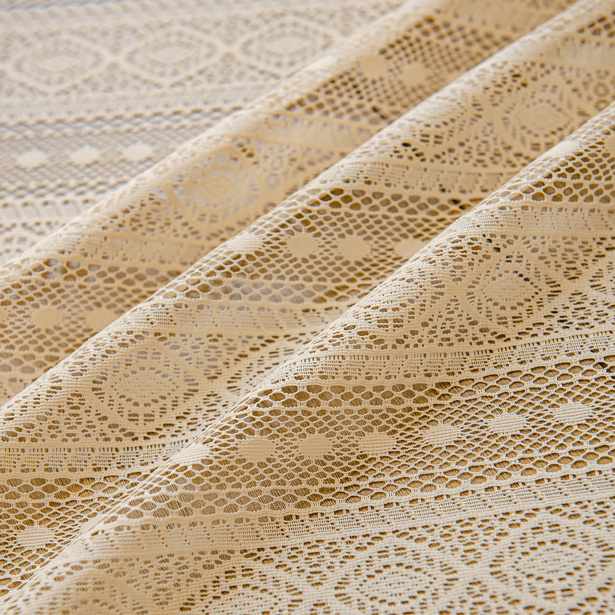 Holzton-Lace-Mesh-Vorhang für Schlaf-/Wohnzimmer