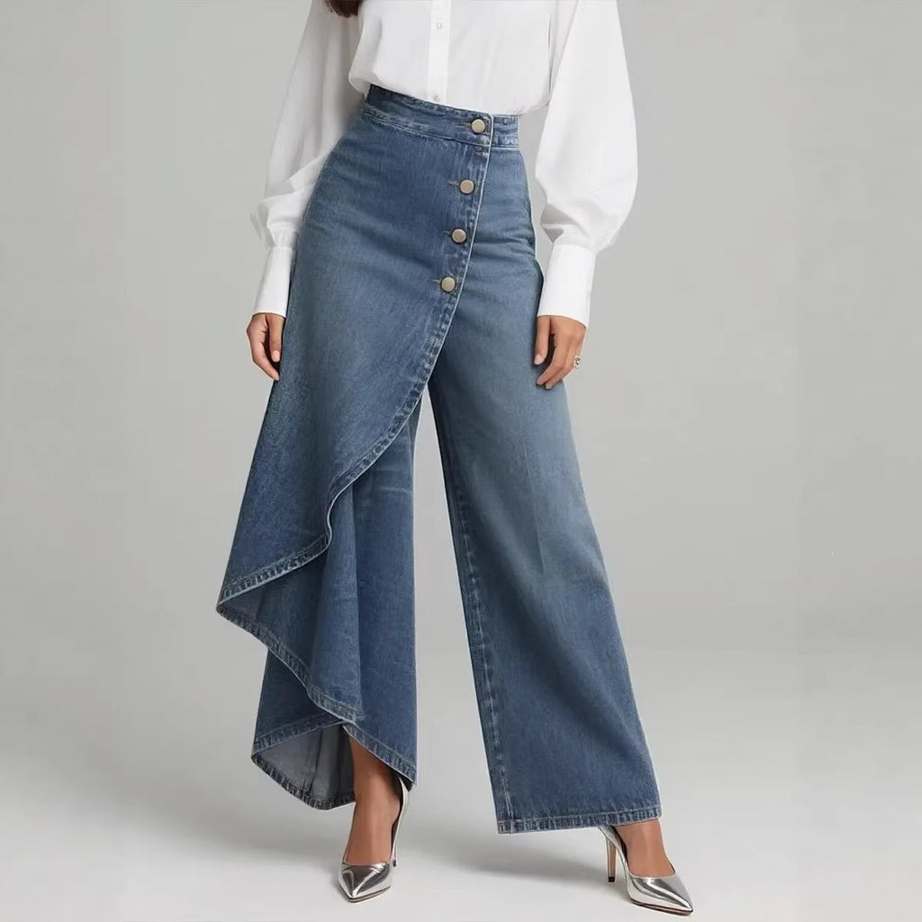 Einfarbige Denim Jeans