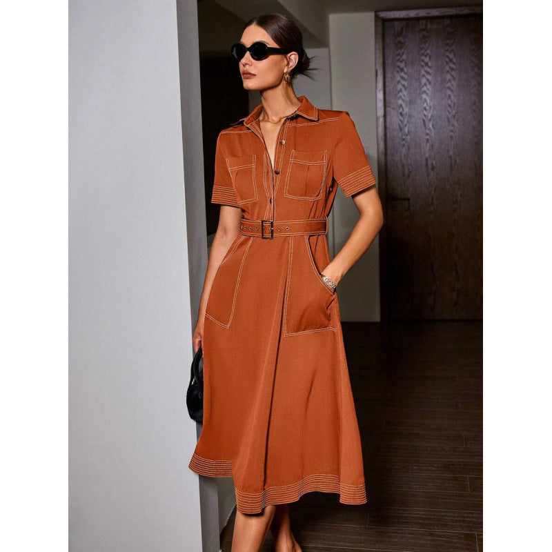 Retro-Denimkleid im A-Linien-Schnitt