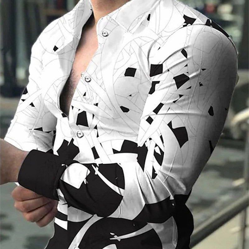 Herren Langarmshirt mit 3D-Digitaldruck – Bild 5 | LuxeStyle