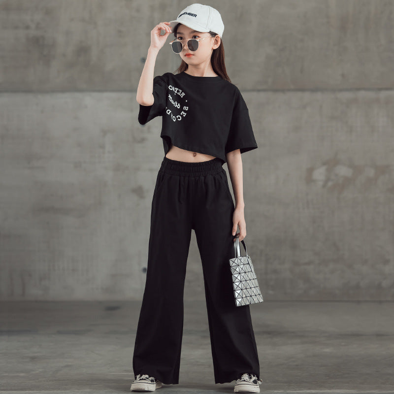 Kurzarm-Shirt & weite Hose Set für Kinder