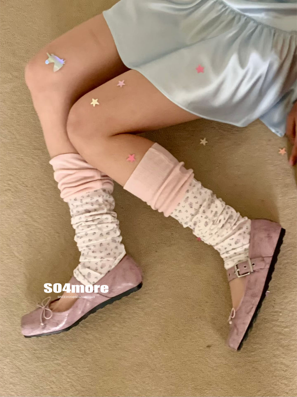Retro Patchwork Socken für Damen