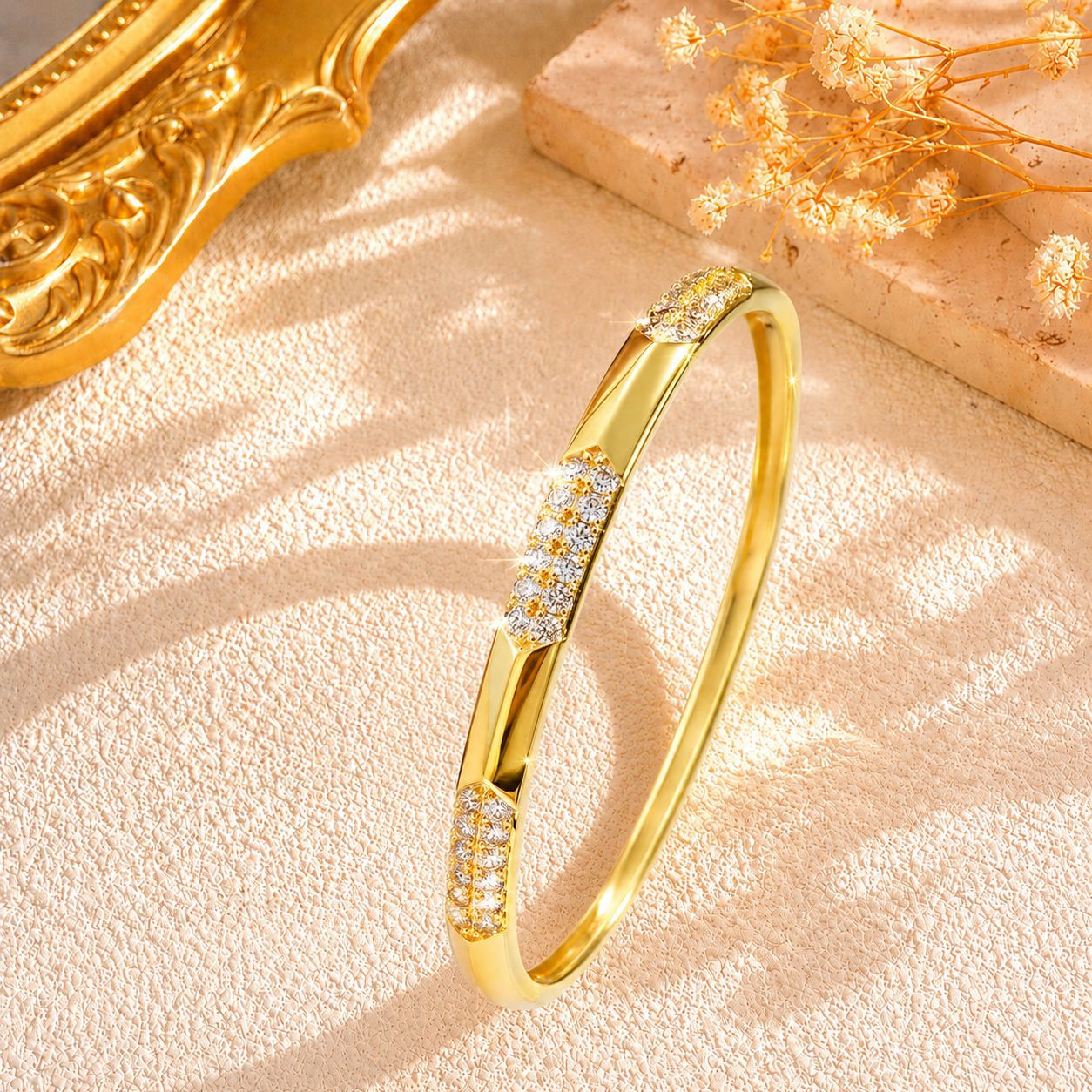 Elegantes Rauten-Armband mit Zirkonia