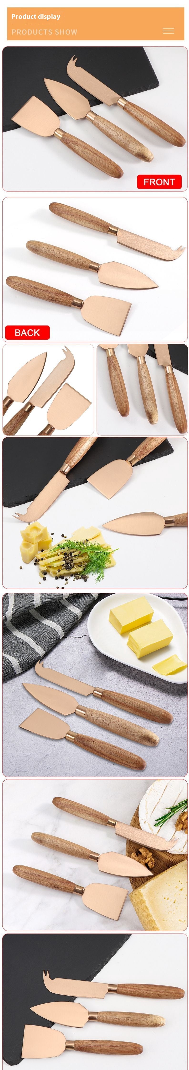 Käseschaber-Set mit Holzgriff, 3-teilig