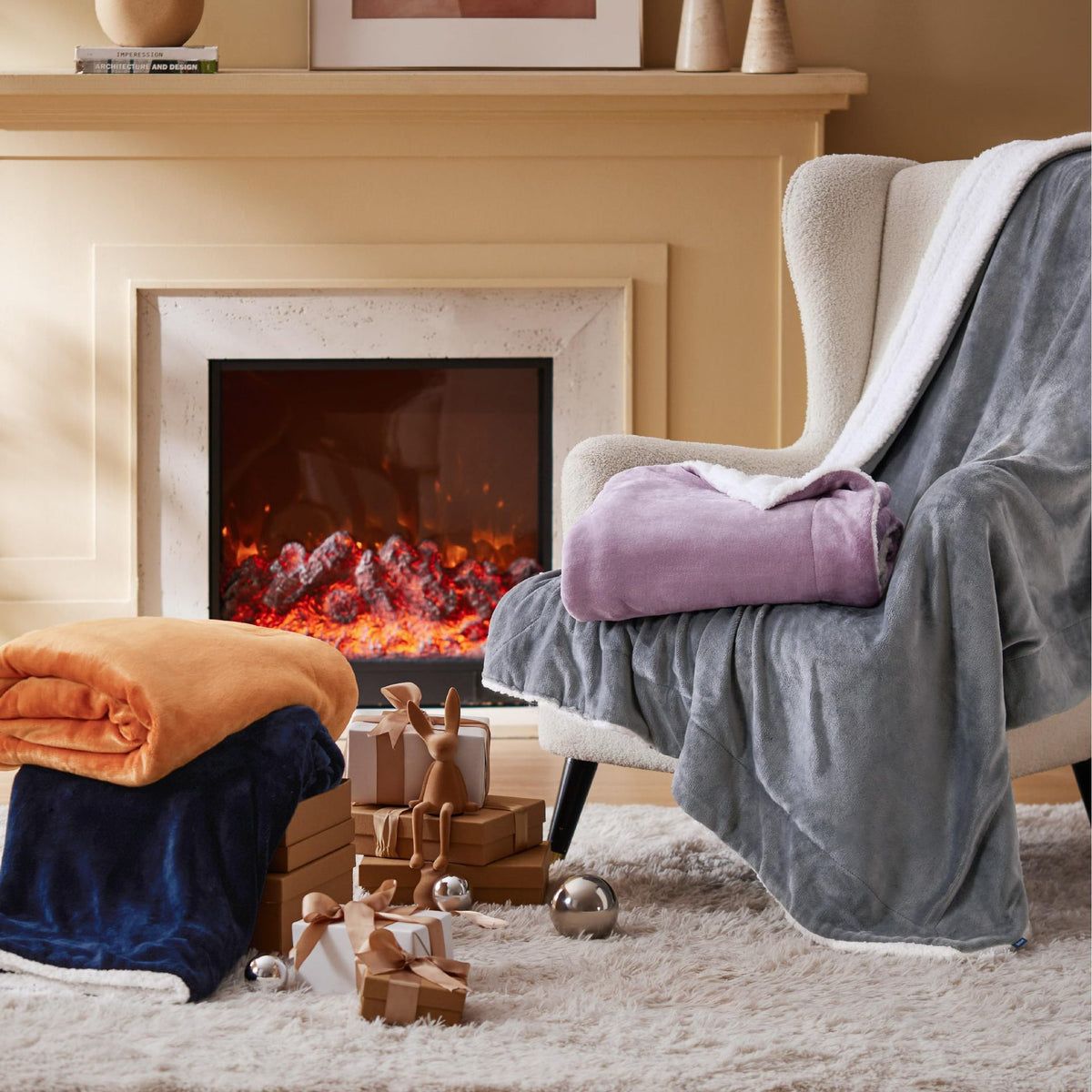 Doppelseitige Plüsch-Decke – Bild 5 | LuxeStyle