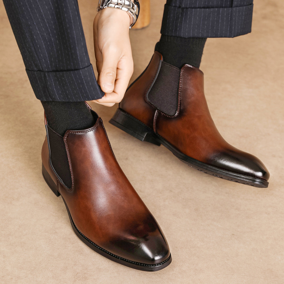 Chelsea Retro Langschaft-Stiefel – Bild 3 | LuxeStyle