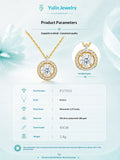 Halskette mit doppeltem Halo & tropfenförmigem Diamant-Akzent