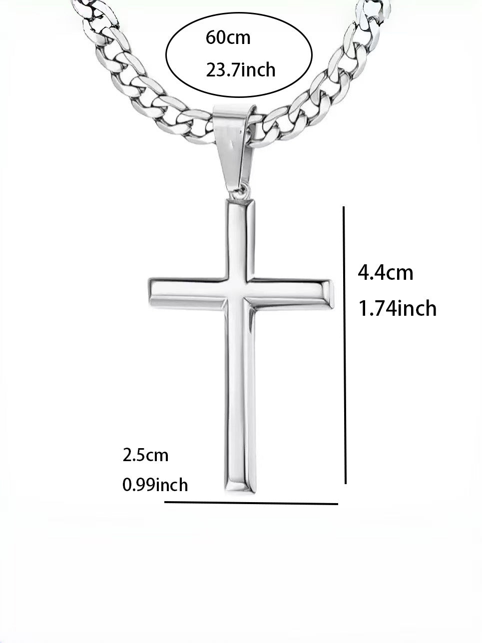 Kreuz-Halskette Gold · Edelstahl-Anhänger