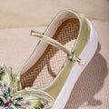 3D Schmetterling Mary Jane Plateau-Schuhe