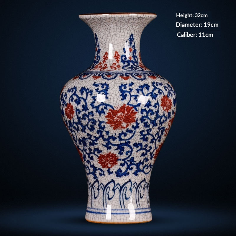 Keramik-Vase «Craquelé» · Antik-Glasur
