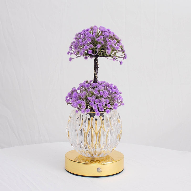 Sternen-Nachtlicht mit Vase und Schleierkraut | LuxeStyle