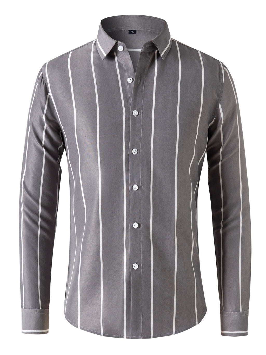 Slim-Fit Langarmhemd für Herren mit Streifen – Bild 4 | LuxeStyle