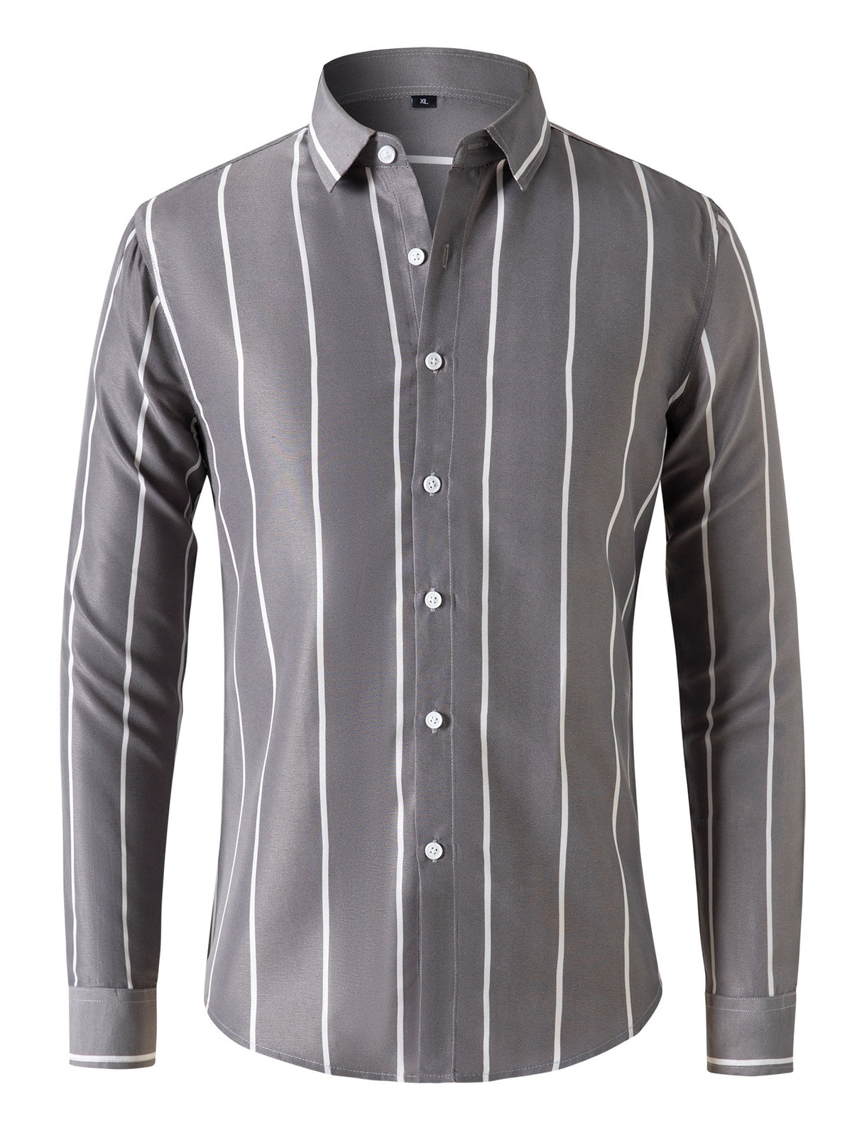Slim-Fit Langarmhemd für Herren mit Streifen – Bild 4 | LuxeStyle