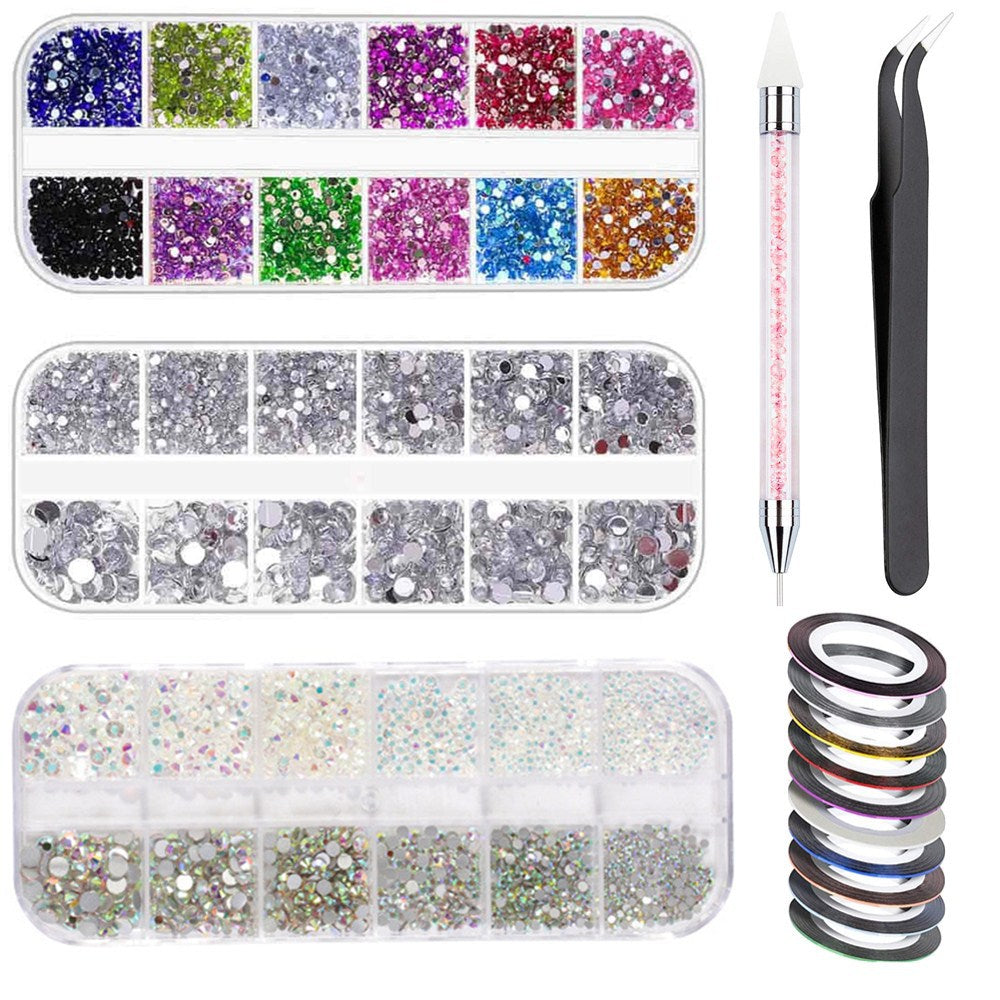 Iridiszierendes Transluzentes Diamantkleber Set