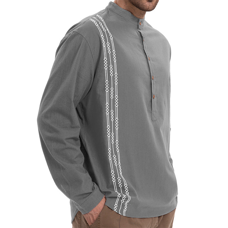 Männer Shirt mit Druck, lange Ärmel – Bild 5 | LuxeStyle
