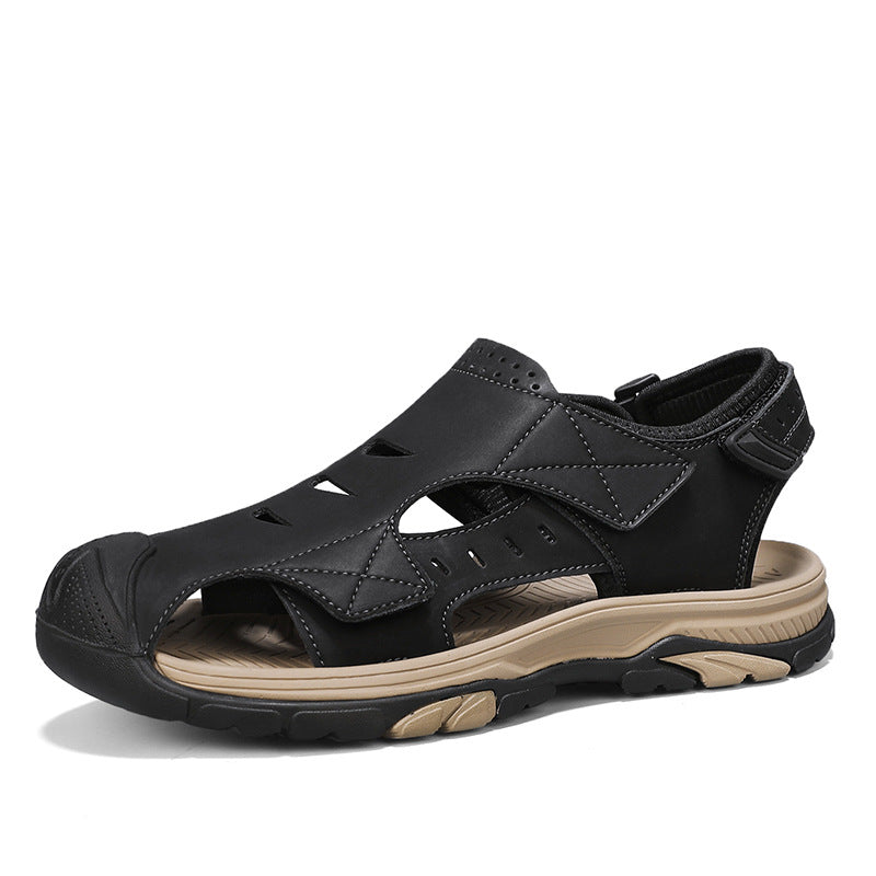 Atmungsaktive Leder-Sandalen für Herren