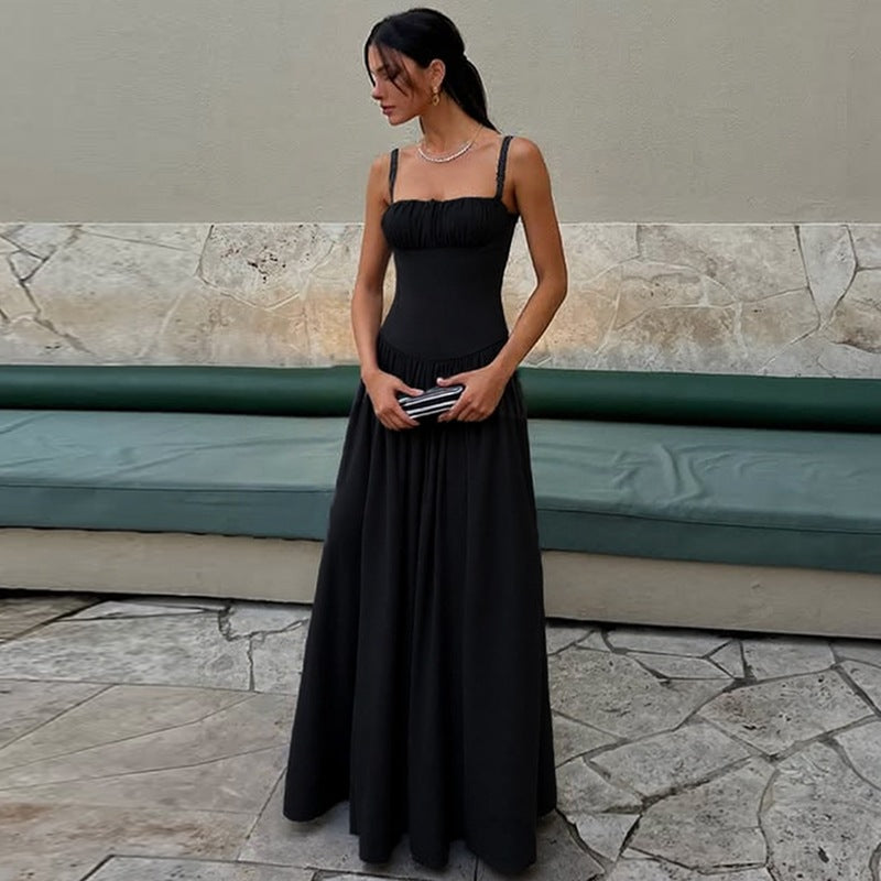 Jumpsuit mit Plissee und hoher Taille