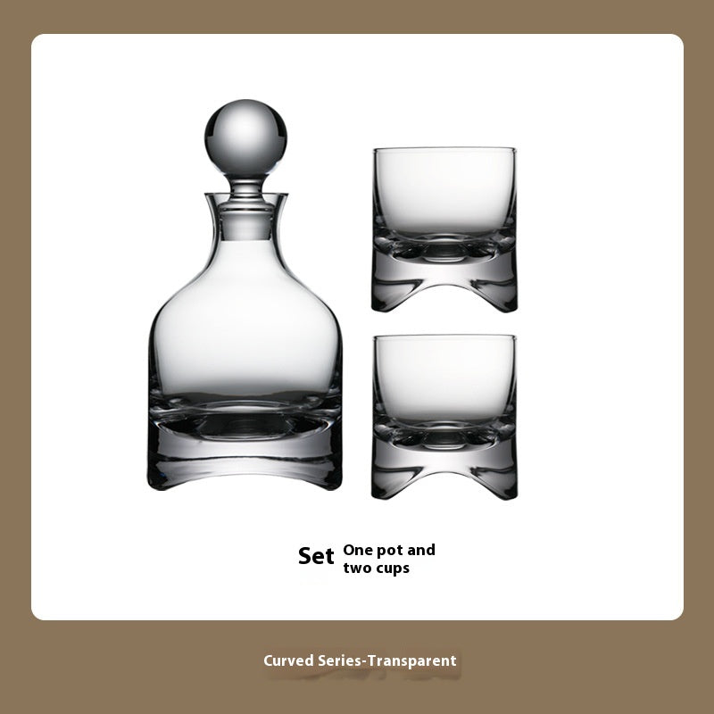 Whiskey-Set aus Kristallglas