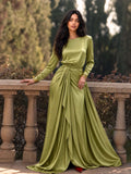 Langärmliges Damenkleid mit Kordelzug, japanischer Stil – Bild 10 | LuxeStyle