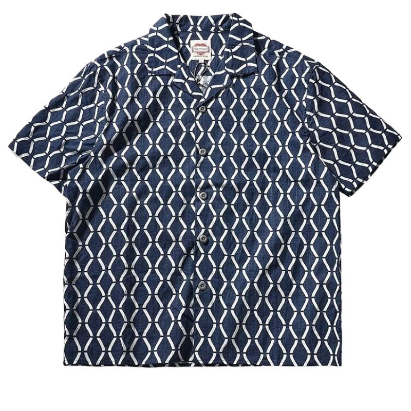 Herren-Kurzarmshirt mit kubanischem Revers – Bild 2 | LuxeStyle