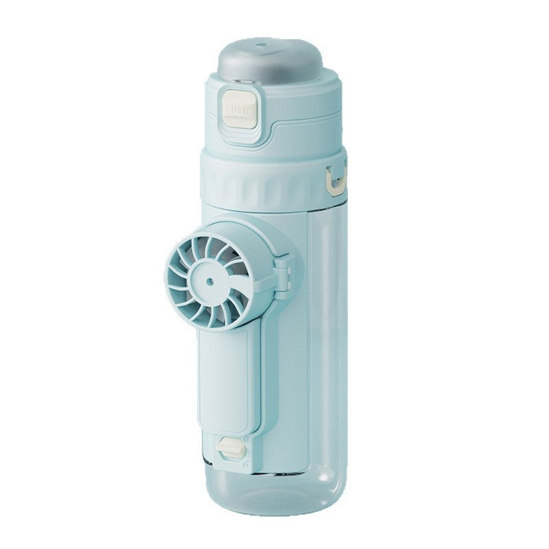 Trinkflasche mit Ventilator und Sprühfunktion