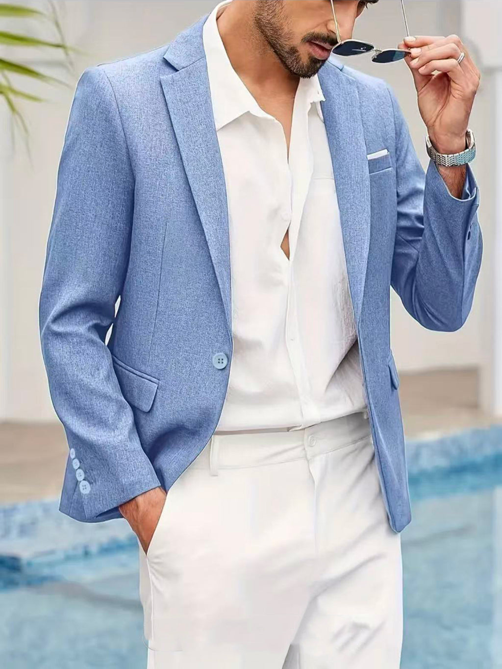 Leichtes Sommer-Sakko im italienischen Stil – Ansicht 4