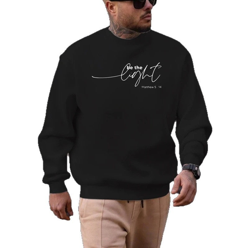Herren Baumwoll-Sweatshirt mit Rundhals