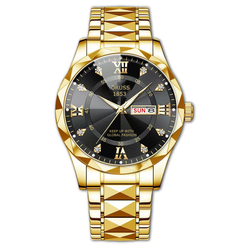 Herren-Quarz-Armbanduhr