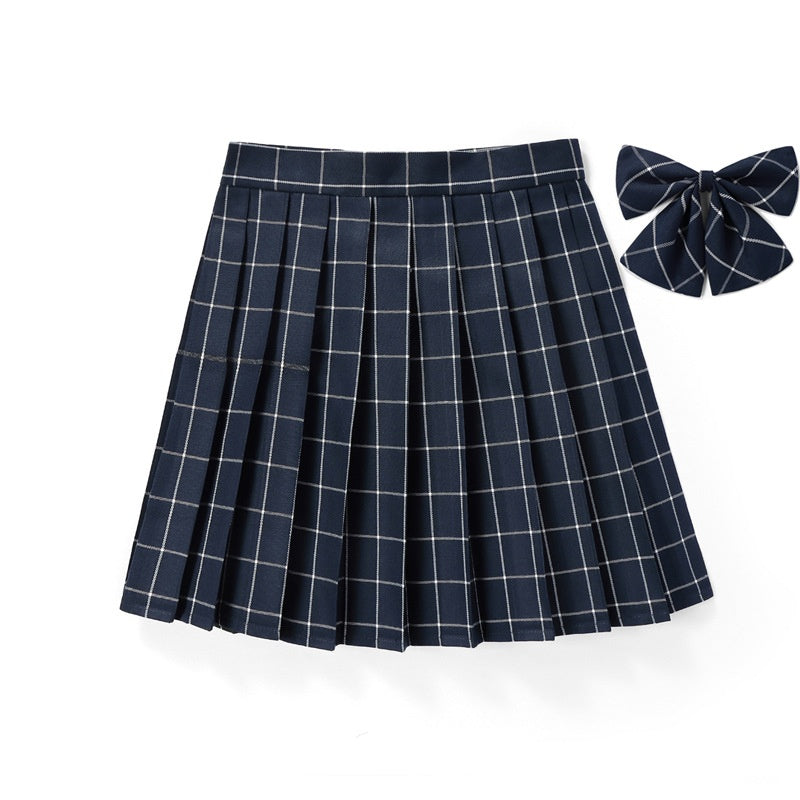 High-Waist Minirock mit Falten & Karomuster – Ansicht 8