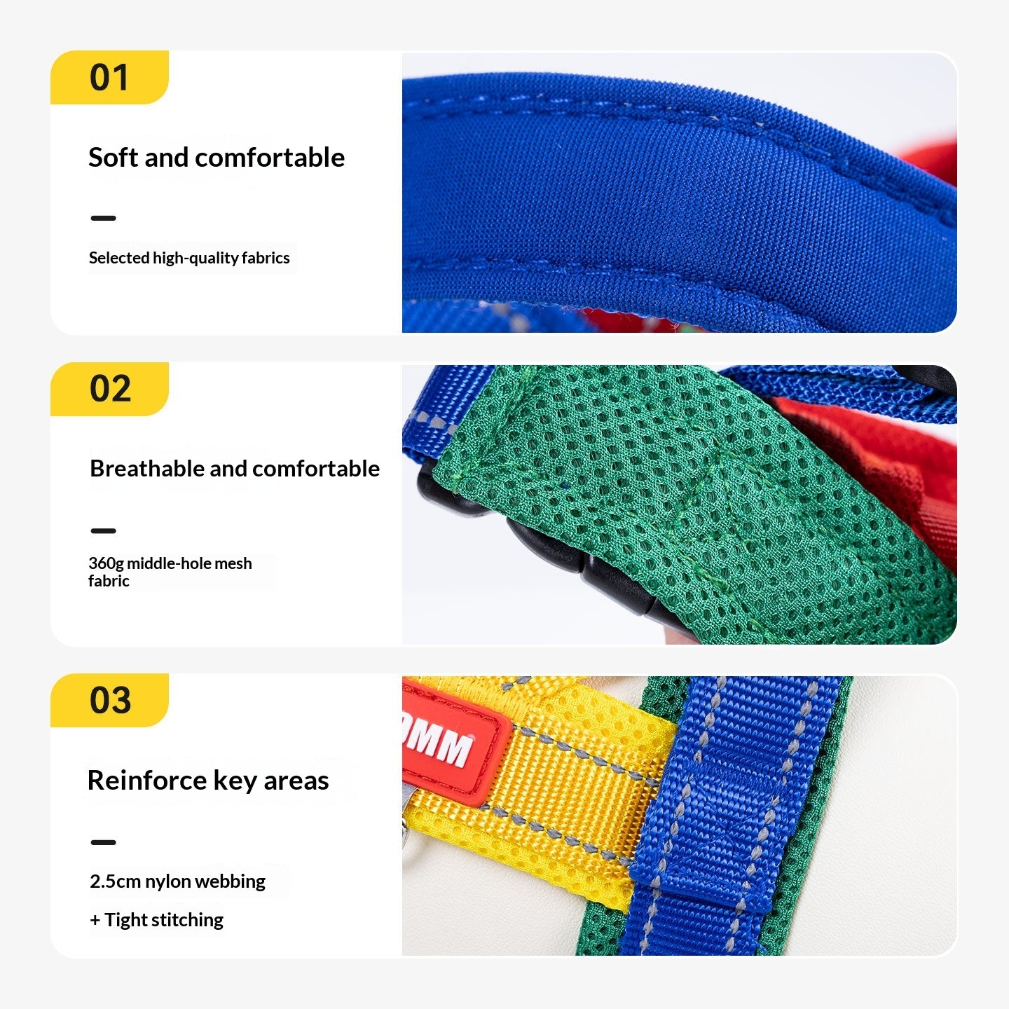 Kontrastfarbenes Hundehalsband mit Reflektor