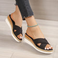Plateau-Wedge-Pantoletten mit Kreuzriemen – Bild 2 | LuxeStyle