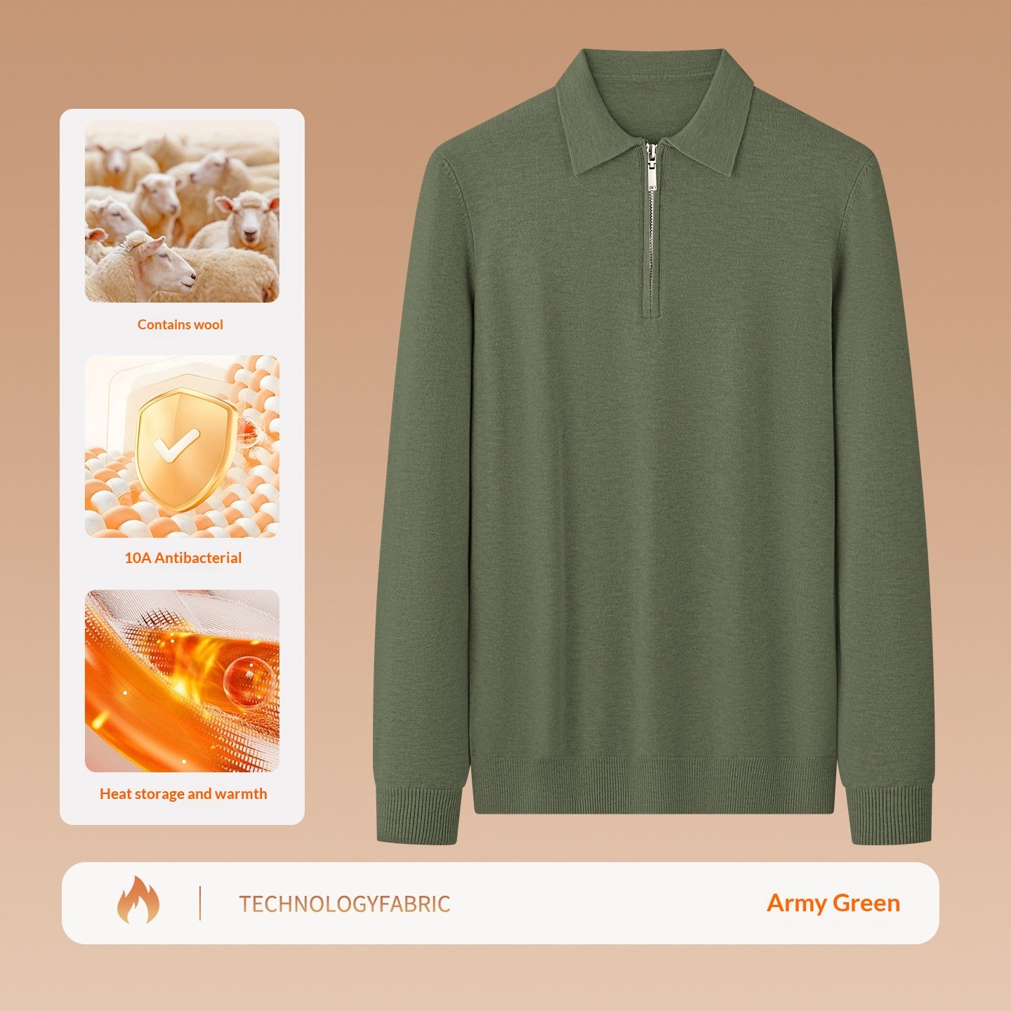 Woll-Modal-Pullover für Herren