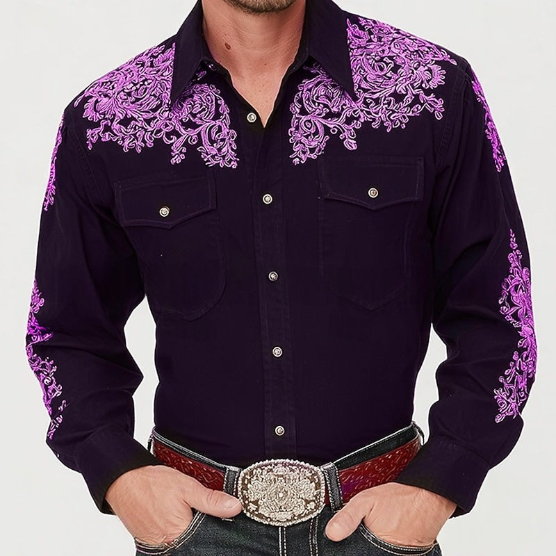 Herren Bluse im Western-Stil