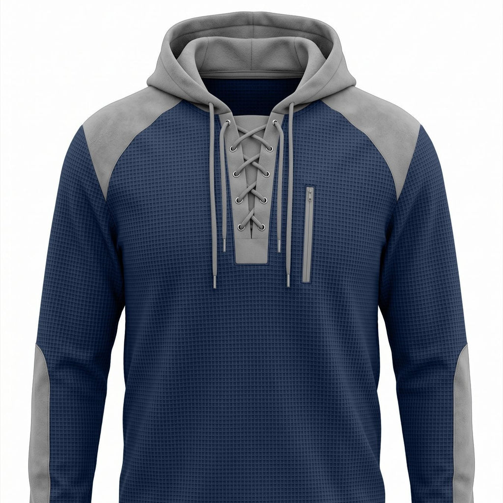 Herren Kapuzenpullover im Waffel-Design