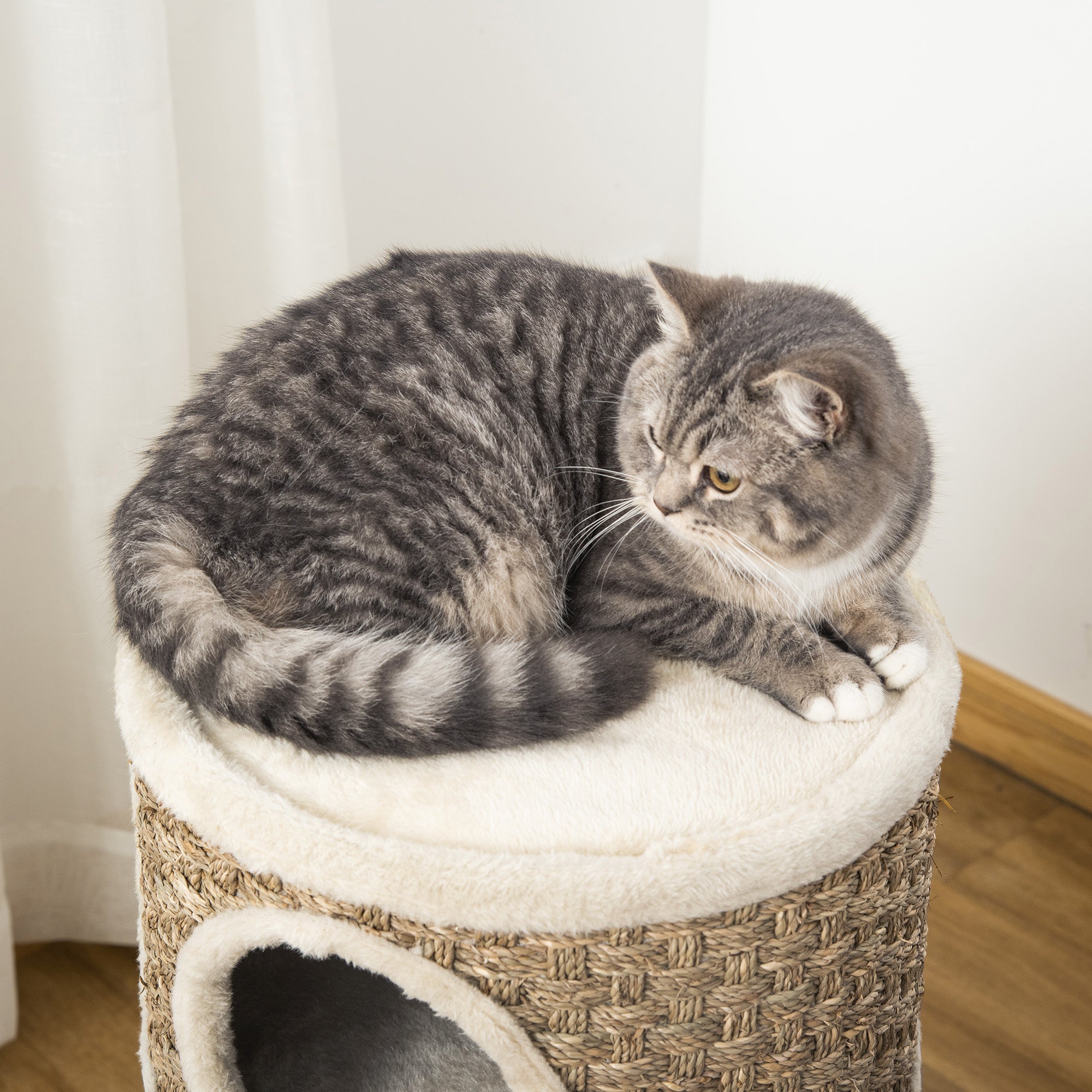 3-stöckiger Katzen-Schlafplatz mit Kratzfläche