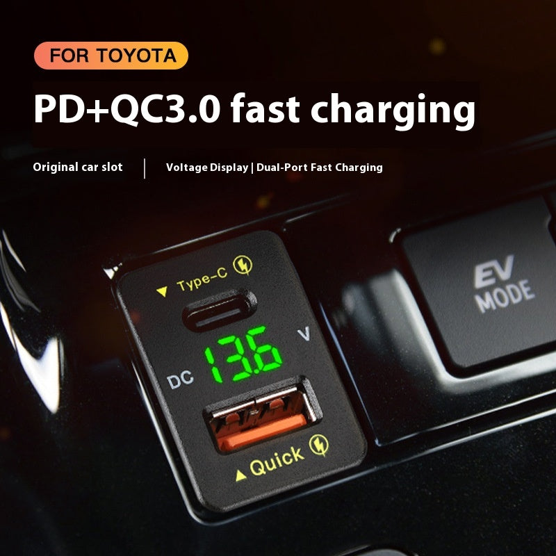 48W QC3.0 Auto-Ladegerät mit Voltanzeige