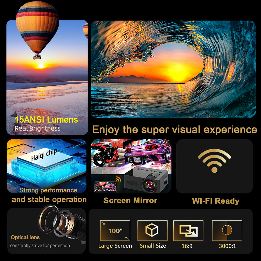 Mini-Beamer «CineHome» · WLAN HD-Projektor
