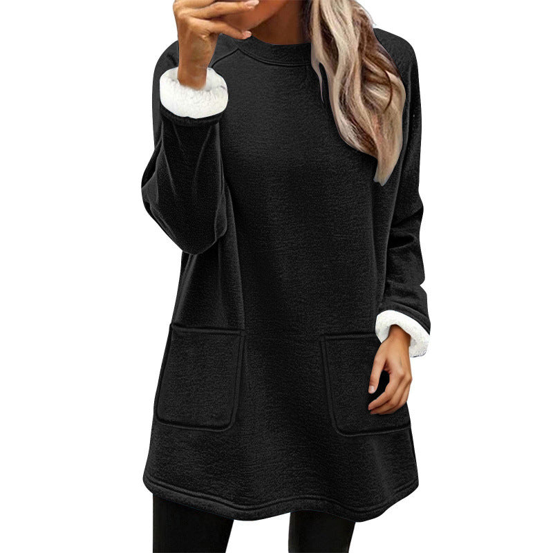 Bequem Fit Fleecefutter Hoodie mit Taschen