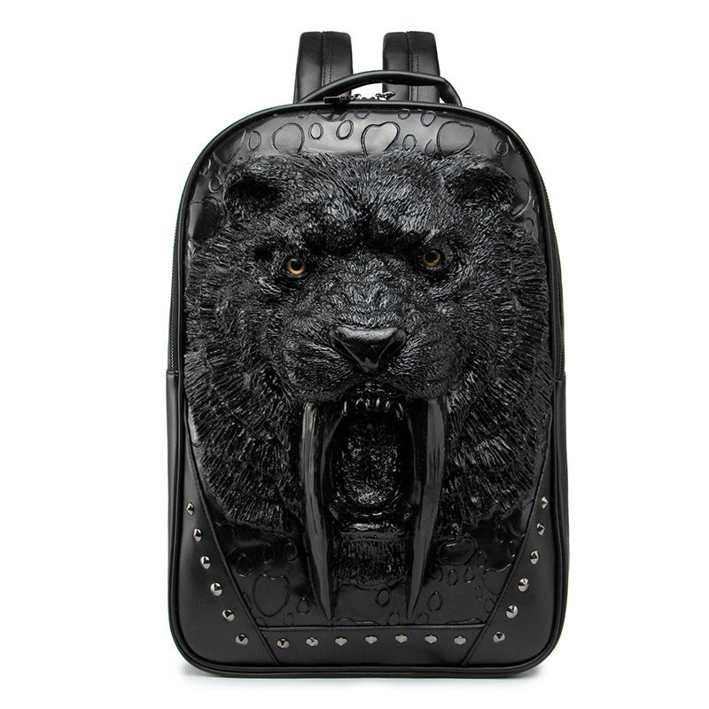 Tigerkopf Rucksack – Geprägter Reiserucksack – Bild 5 | LuxeStyle