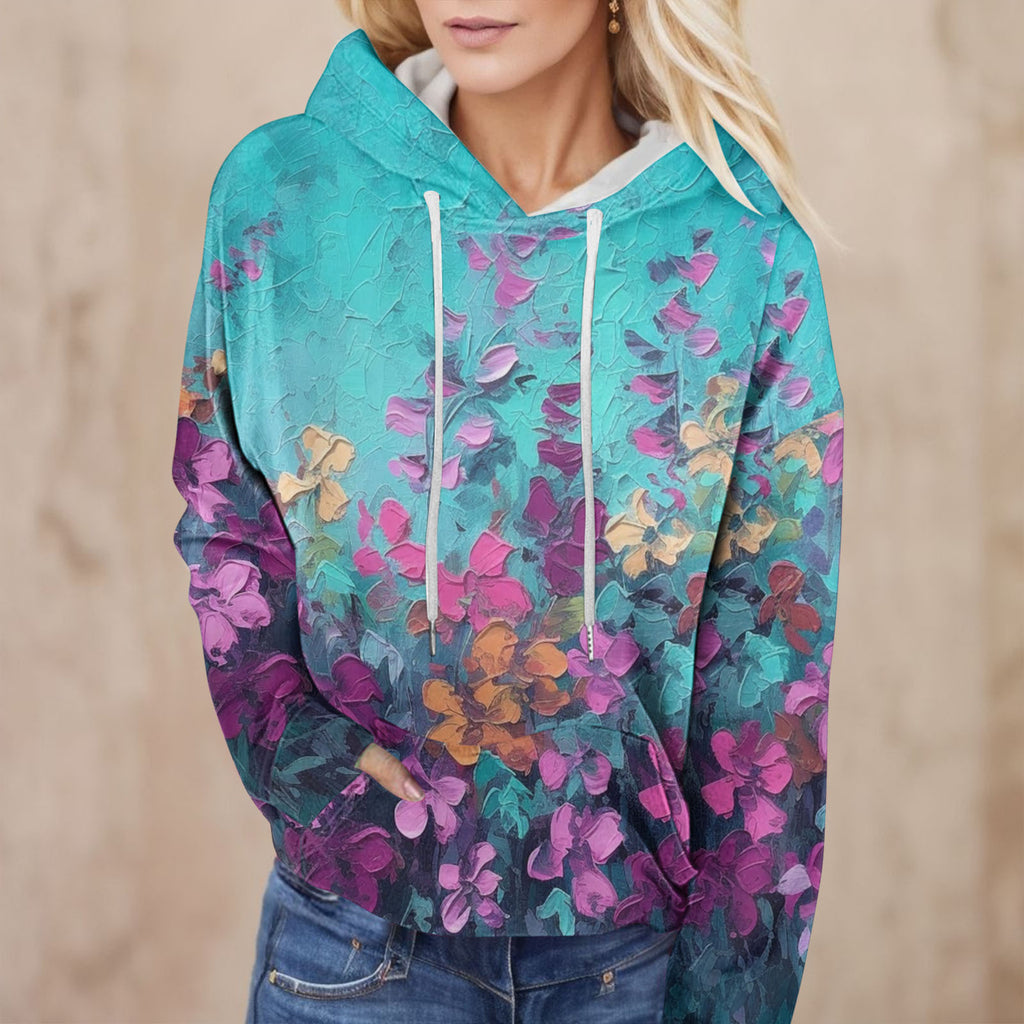 3D Digital Print Freizeit-Sweatshirt für Damen