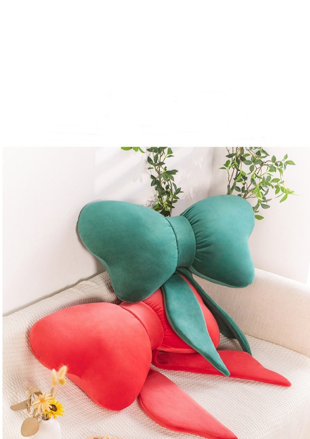 Kissen mit roter oder dunkelgrüner Schleife – Bild 7 | LuxeStyle