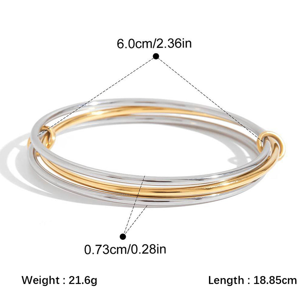 Zirkon-Armband aus Edelstahl