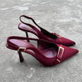 Elegante Wildleder-Sandalen mit Stiletto-Absatz