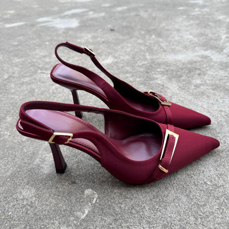 Elegante Wildleder-Sandalen mit Stiletto-Absatz