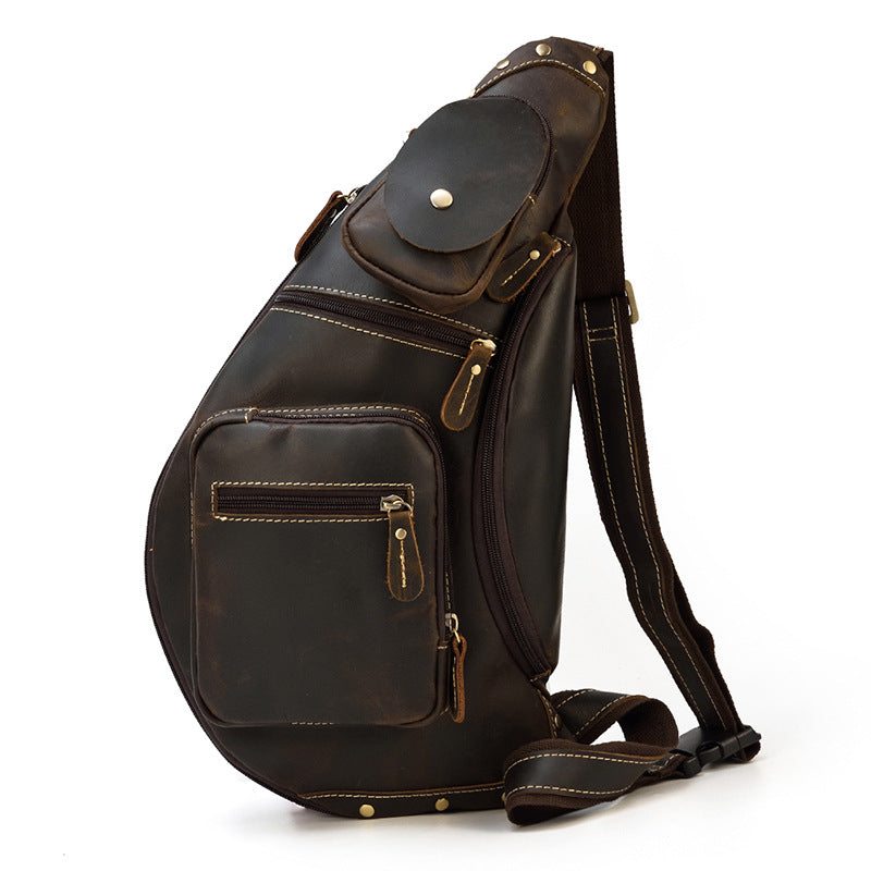 Herren Retro Umhängetasche aus Crazy Horse Leder