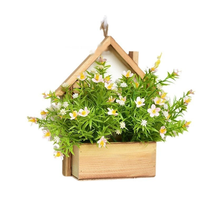 Wanddeko Blumenkorb aus Massivholz – Bild 4 | LuxeStyle