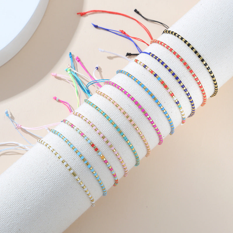 Handgewobenes Reisperlen-Armband (12er-Set)