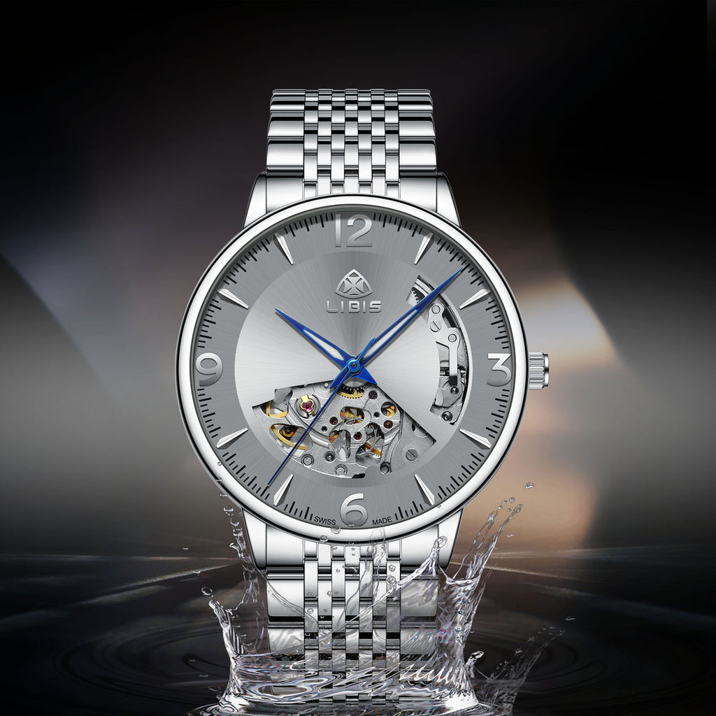 Herrenuhr, automatisch, Stahl