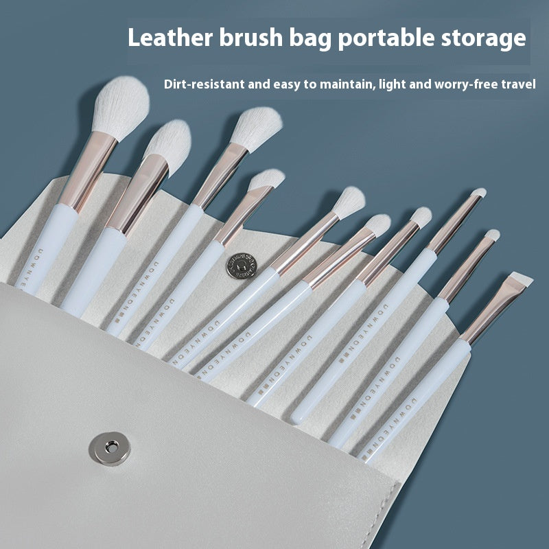 10-teiliges Make-up Pinselset aus Faserwolle – Bild 3 | LuxeStyle